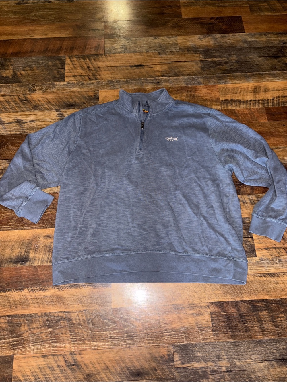 Orvis Slate Blue Half-Zip Pullover Sweater